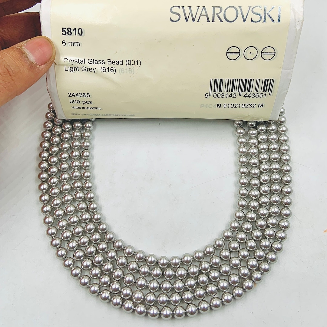 Head piece: plated 14 karat gold, glass pearlized beads, Swarovski crystals. Factory Pack Swarovski Crystal Bright Gold 12mm Round Pearl  main image 3