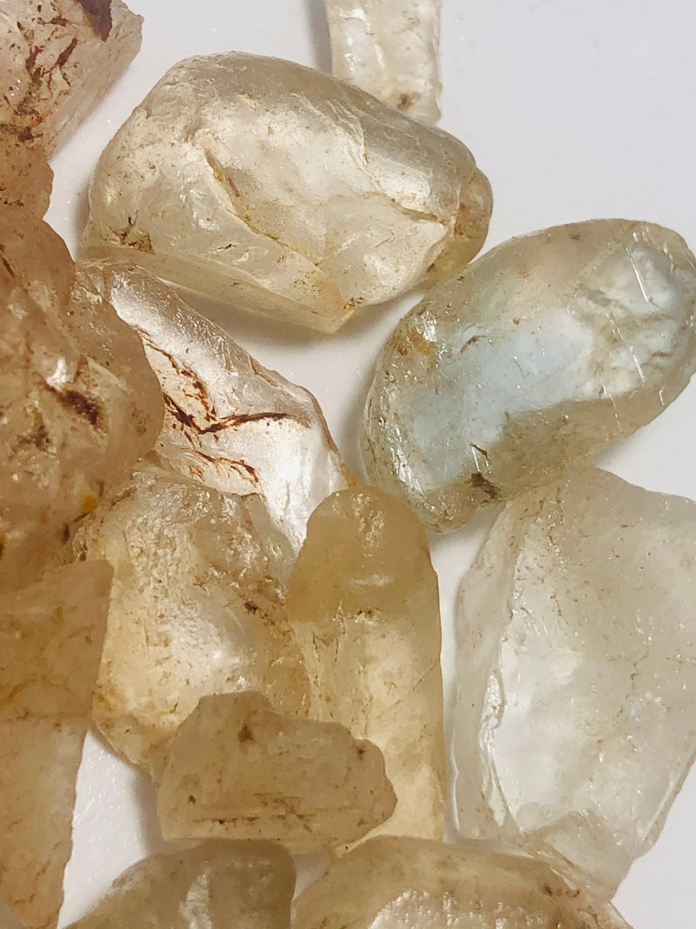 10 Pieces Natural White Topaz Loose Rough Cluster Raw Healing | Etsy