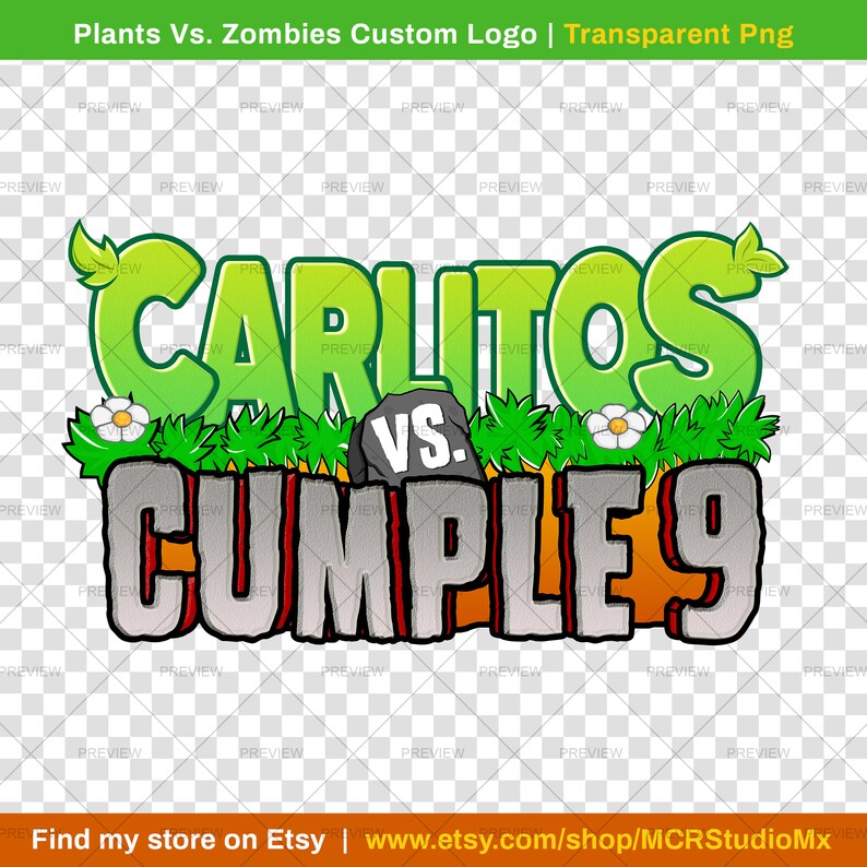 Custom Logo Plants Vs. Zombies Printable File High - Etsy
