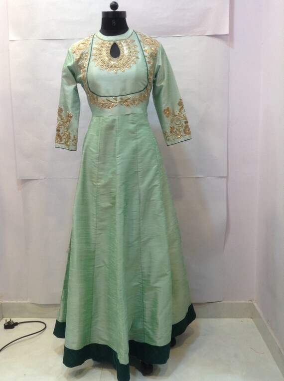 designer silk gown