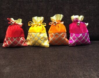 Bruiloft foraver Tassen Gota Patti Indian Gift Bags