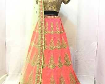 Rajasthani Lehenga Choli Wedding Wear Bridal Lehenga Ready to wear stiched blouse