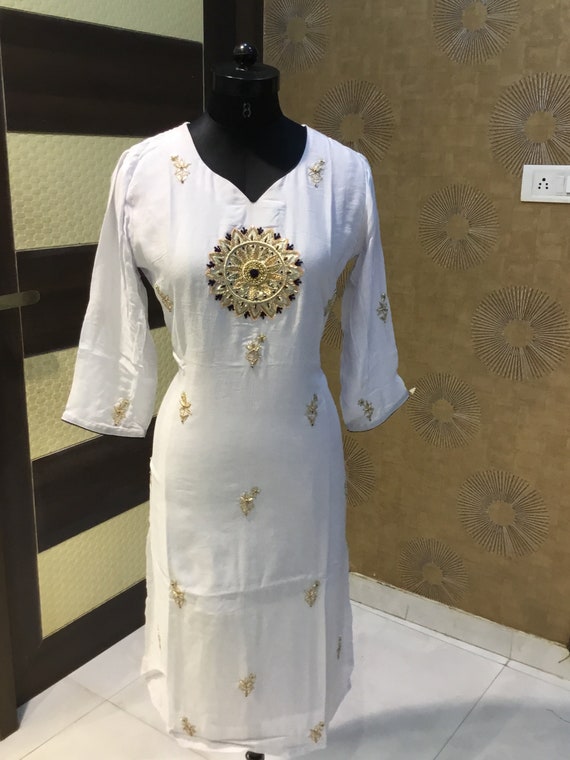 Pakistani Indian New Designer Kurti Palazzo Set in Masline With Heavy Work Embroidery punjabi Suit salwar Suit Pakistani india gota Etsy Australia