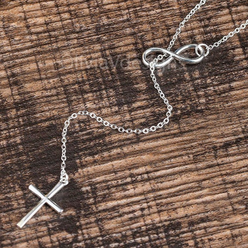 Infinity Cross Necklace 925 Sterling 