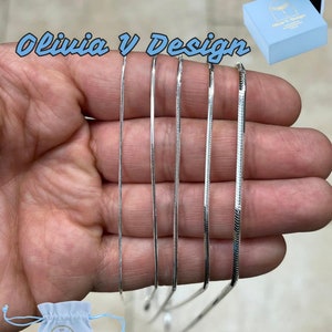1.2mm Sterling Snake Chains - 16 1.2mm Sterling Snake Chains - 16