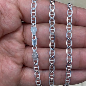 Stainless steel mariner link necklace top