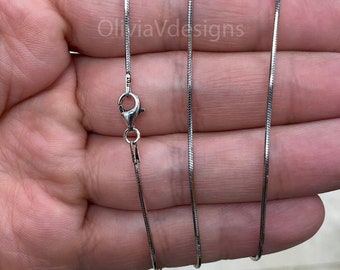 Silver Color Cut To Size 304 Stainless Steel 20 Inch Snake Chain Necklace With Clasp 3mm Wide Chain DIY Snake Necklace Ready To Wear