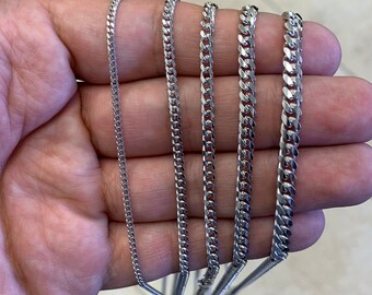 0.9mm Snake Link Italian Chain Necklace in .925 Italy Sterling Silver w// Rhodium