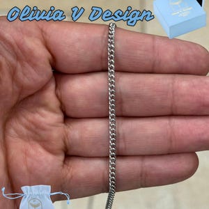 Collar de cadena de eslabones cubanos de Miami en oro blanco de 10 quilates (3,00 mm)