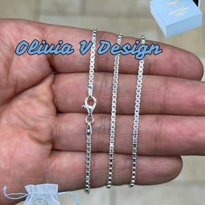 Collier chaîne carrée en argent sterling 1,80 mm - Argent italien ,925