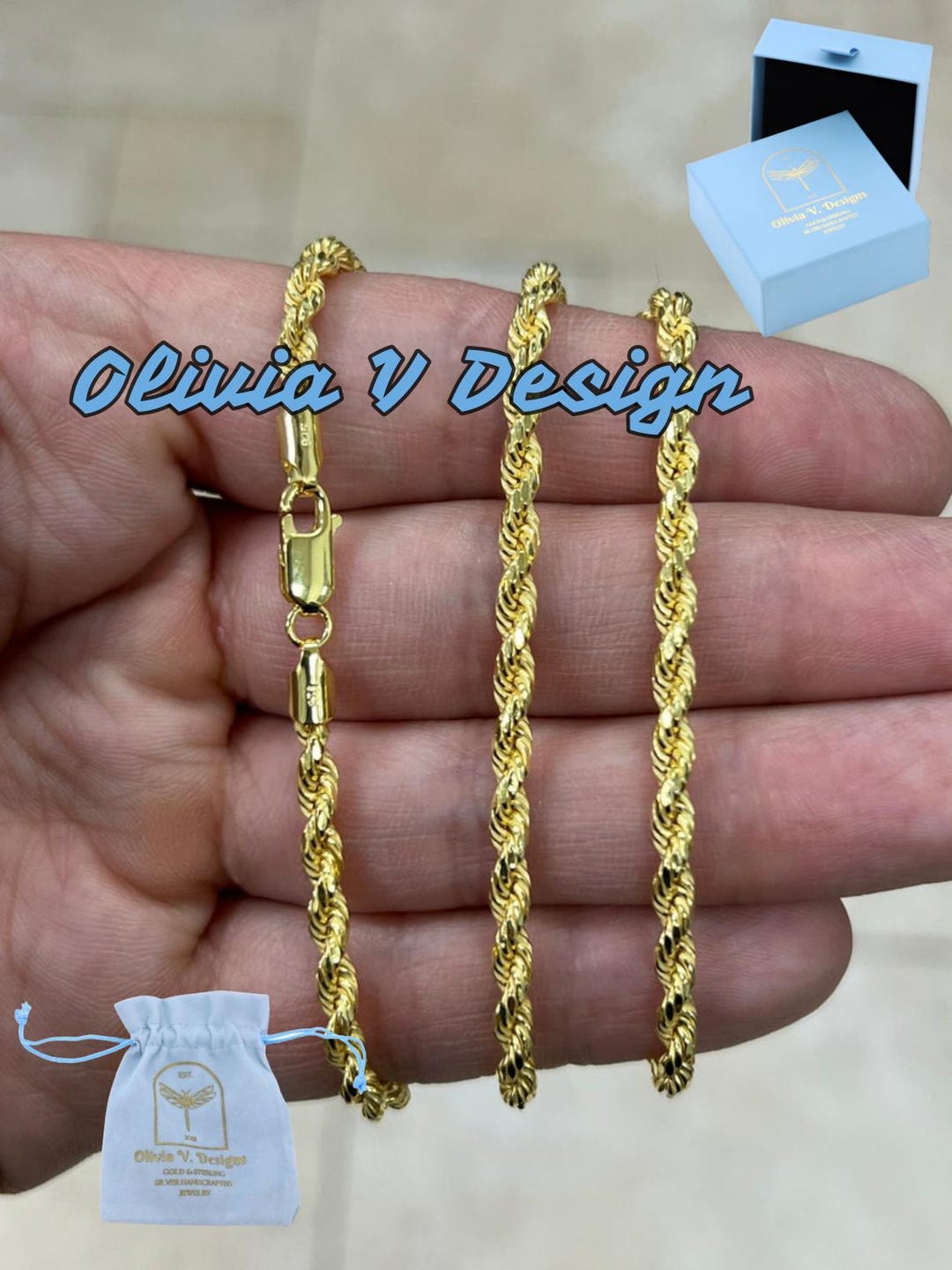 Italian Rope Chain Types 14k Gold Over Sterling Silver Italian Rope Chain - 3.5mm Diamond Cut ...