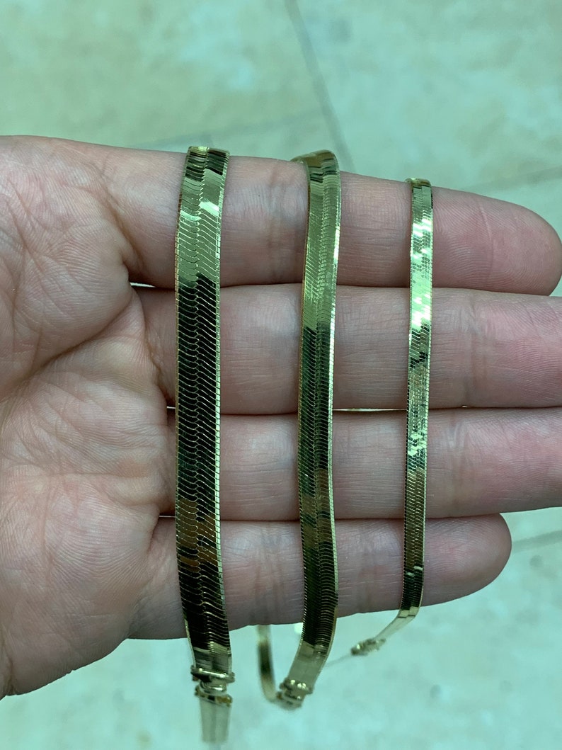 Herringbone Chain 3.5mm 5.5mm 7mm 925 Sterling Silver Etsy