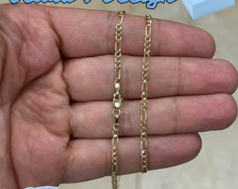 10Kイエローゴールド フィガロチェーンネックレス - 1.80 MM - Etsy 日本