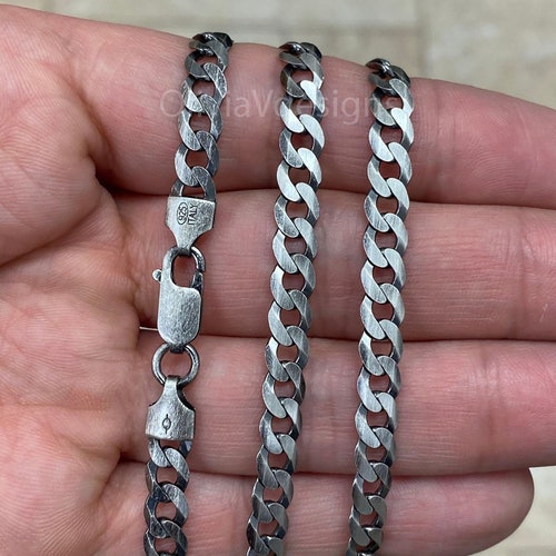 925 Sterling Silver Italian Solid Flat 