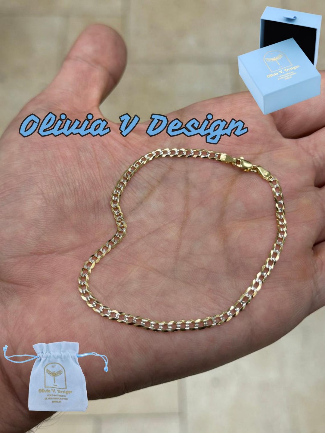 Trendsmax 4mm Diamond-Cut Curb Cuban Link Necklace & Bracelet Set - Gold Filled - 7-24 Inches-1384339
