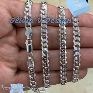 5.2mm Sterling Silver Miami Cuban Curb Chain Necklace