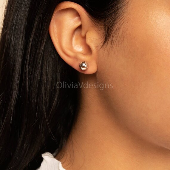 9mm 14k Yellow Gold Genuine White Pearl Stud Push Back Earrings 3mm 9mm 14k Yellow Gold Genuine White Pearl Stud Push Back Earrings 3mm