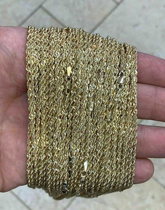 10K Solid Yellow Gold Necklace Gold 