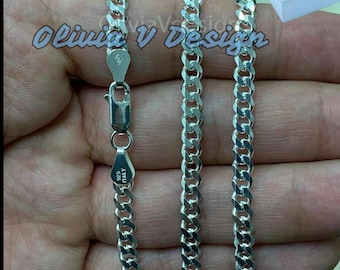 Collana Cuba Donna In Argento 925 - Senza Ciondolo | Lunghezza Regolabile 40-75 Cm