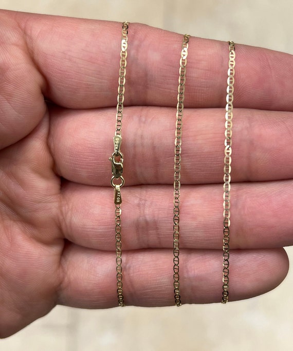 14K Solid Yellow Gold Necklace Gold 