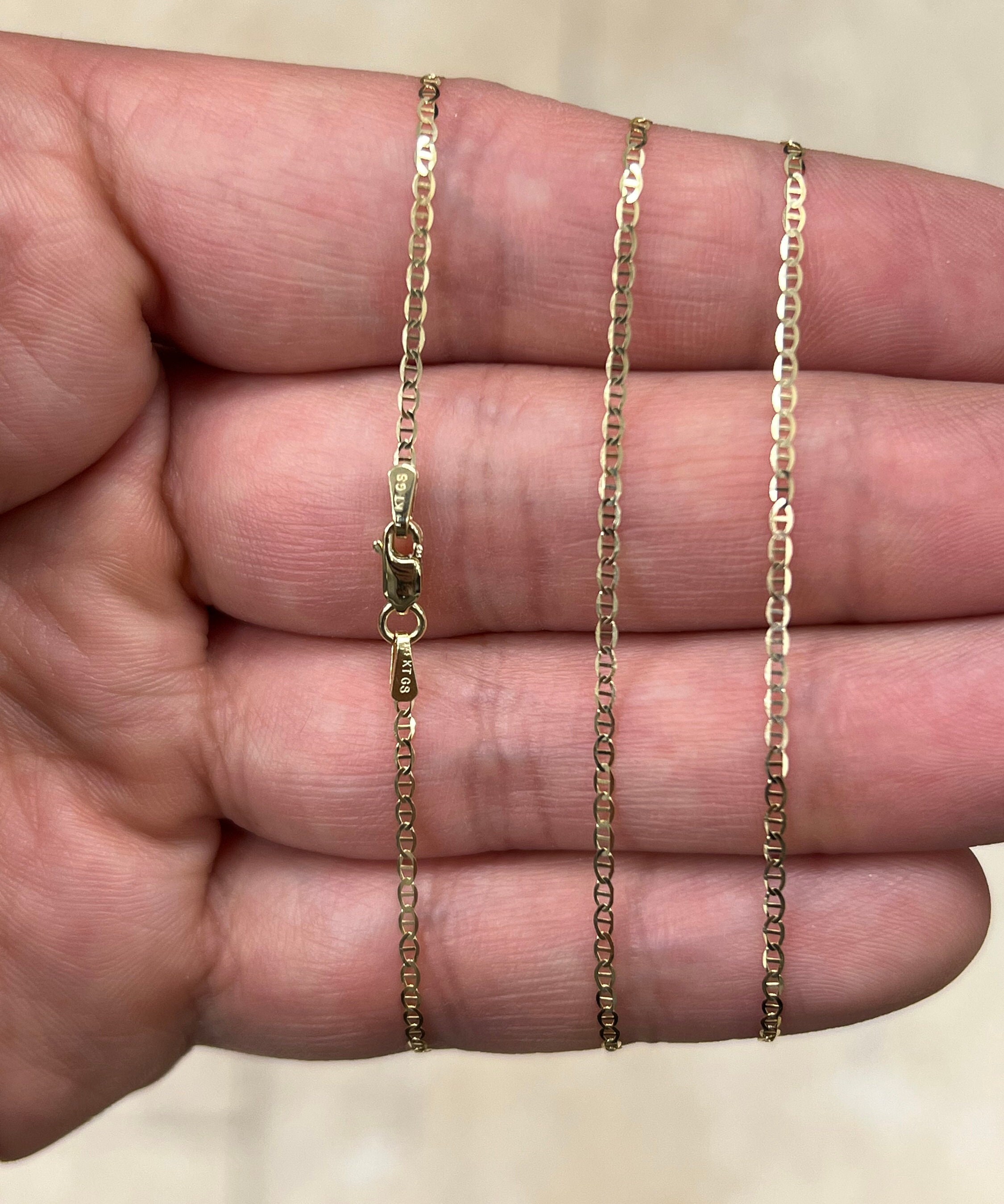 14K Solid Yellow Gold Necklace Gold 