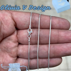 Real Solid 925 Sterling Silver Snake Chain Necklace 1.2mm In 16&quot;,18&quot;,20&quot;,22&quot;,34&quot;,30&quot; - Genuine 925 Silver - Round Snake