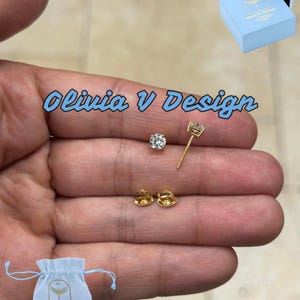 IGI Certified 1.00 Carat 14k Yellow Gold Lab Grown Diamond Studs DE VS1, Screw Back, Diamond Studs, Round Diamond Stud Earrings Unisex