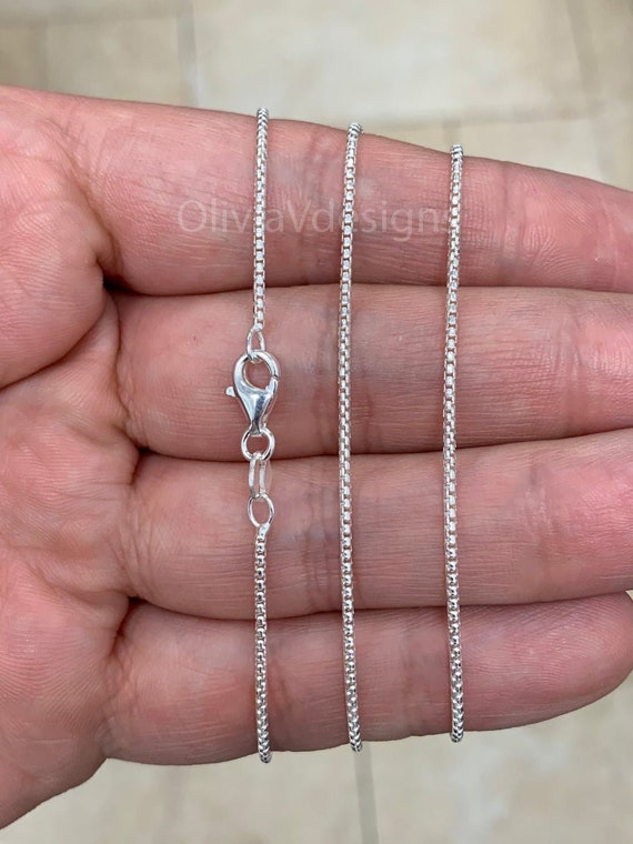 925 Solid Sterling Silver Box Chain, Elegant Dainty Silver Chain