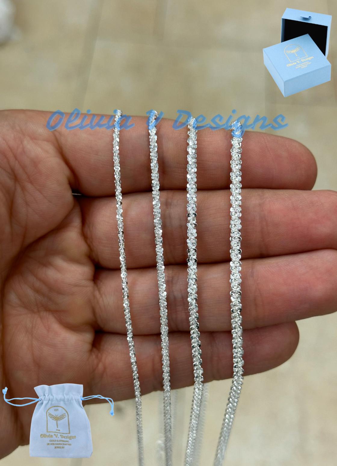 Iced Out Prong Chain 【5mm】 | Glitter
