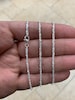 925 Sterling Silver Sparkle Glitter Margarita Twisted Rock Chain 2.5mm Necklace, Real 925 Sterling Silver, Diamond Cut, Sale, Made In Italy 