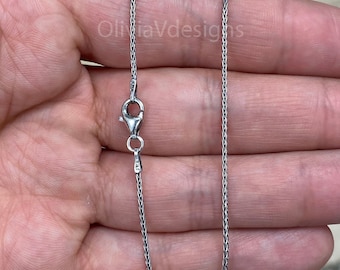 Chain Sterling Silver Oxidized Wheat Spiga Chain 1mm, Bali Woven Chain, Braided Black Chain Necklace, Rustic Chain For Pendants, 925