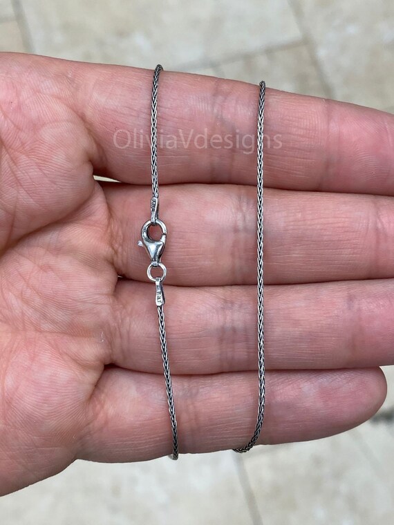 Spiga Chain in 14k white gold Chain Length 40cm / 15,75 inc