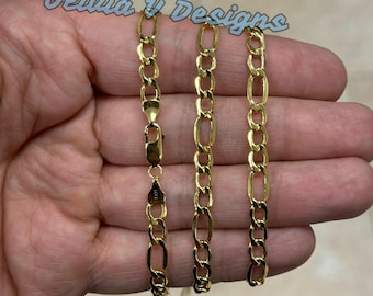 14K Yellow Gold Figaro Chain Necklace - 5.00mm