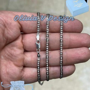 Sterling Silber Mariner Kette - 3 mm Flaches Glied