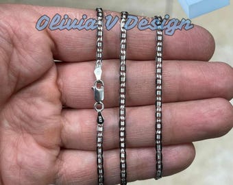 Collana Catana Franco In Argento Sterling 925 - Regolabile Con Chiusura A Granchio - Unisex