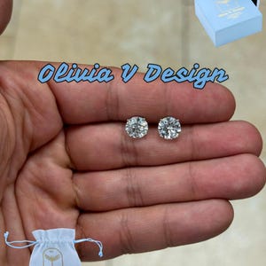 IGI Certified 4.00 Carats Platinum Lab Grown Diamond Studs E VS1, Screw Back, Diamond Studs, Round Diamond Stud Earrings, Platinum 950