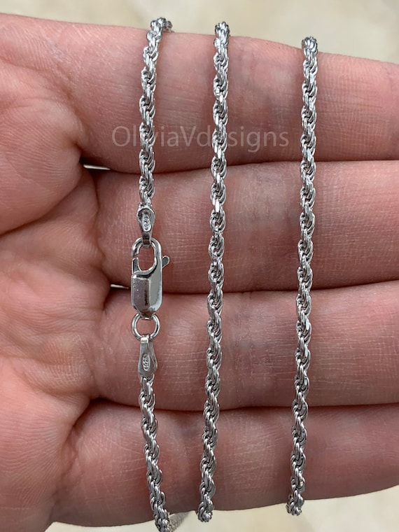 Rope Chain Sterling Silver Necklace DARK HEM