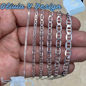Sterling Silver Mariner Chain Necklace: Italian Solid Silver