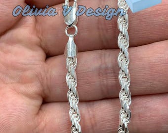 NKlaus Collana In Argento 925 – Catena A Ancora Rotonda, Larghezza 3,5mm, Lunghezza 45cm, Marchio 925 Sulla Chiusura