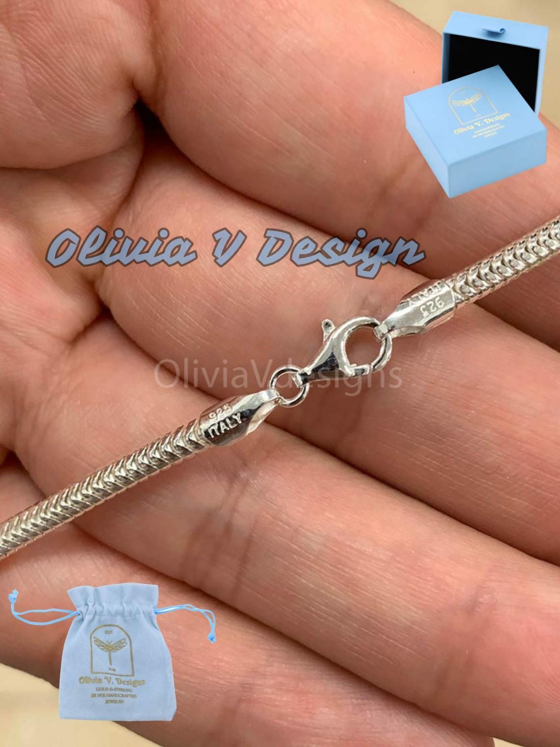 LeCalla Bedelarmband van massief 925 sterling zilver, 3 mm, voor dames en heren, gemaakt in Italië (6,5 7 7,5 8 8 8,5 22,9 cm), Zilver, Geen edelsteen