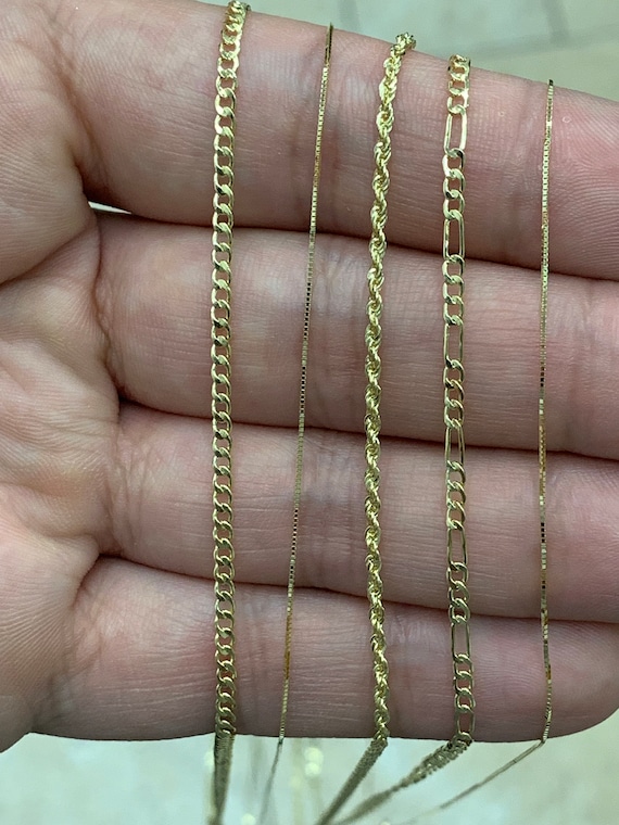 14k Yellow Gold Anchor with Rope Pendant on a 14K Yellow Gold Rope Box or Curb Chain Necklace