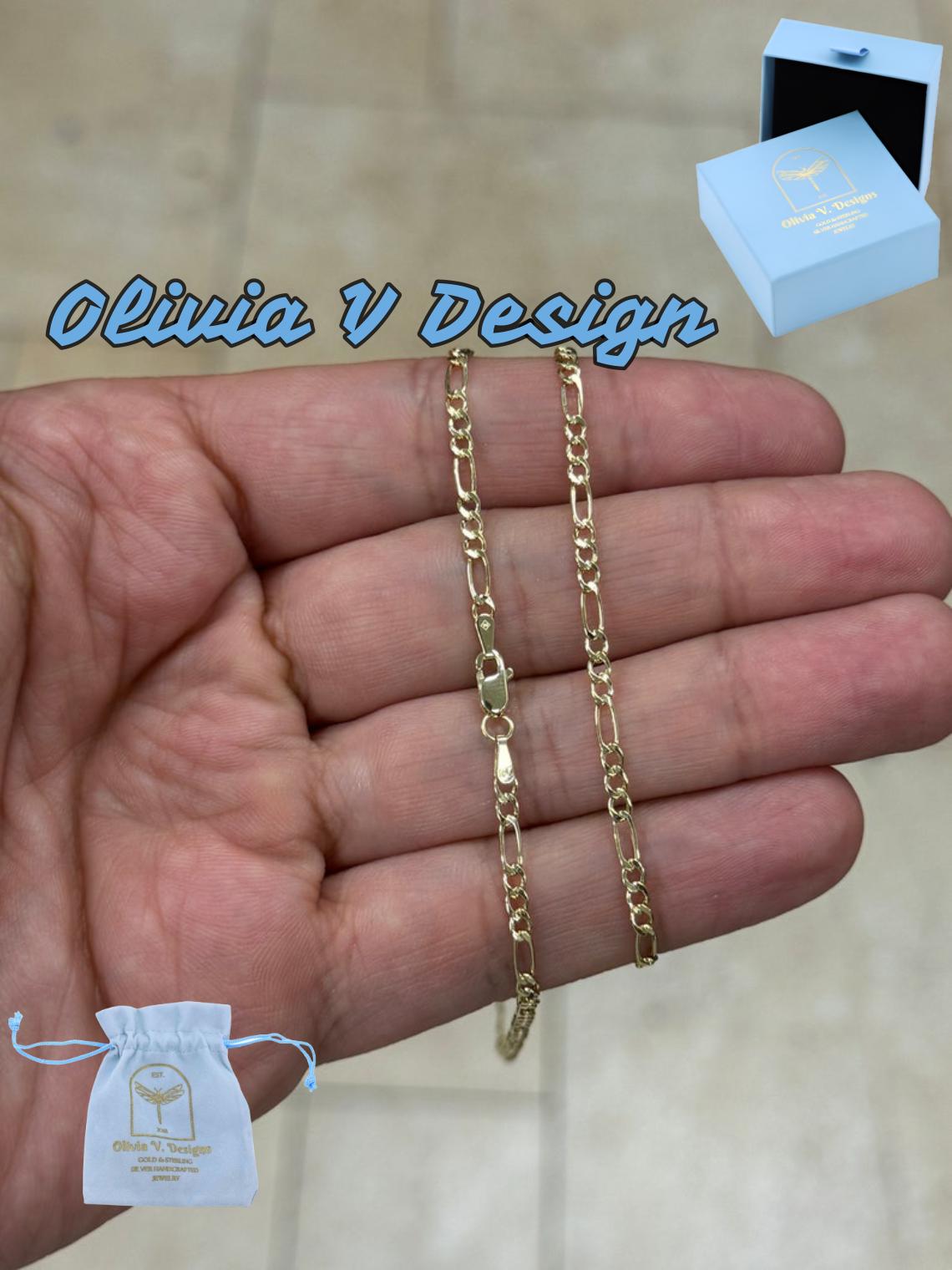 10Kイエローゴールド フィガロチェーンネックレス - 1.80 MM - Etsy 日本