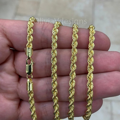 Solid 14k Yellow Gold Over 925 Sterling 