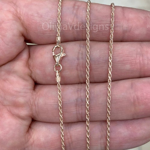 925 Sterling Silver Italian Rope Chain 