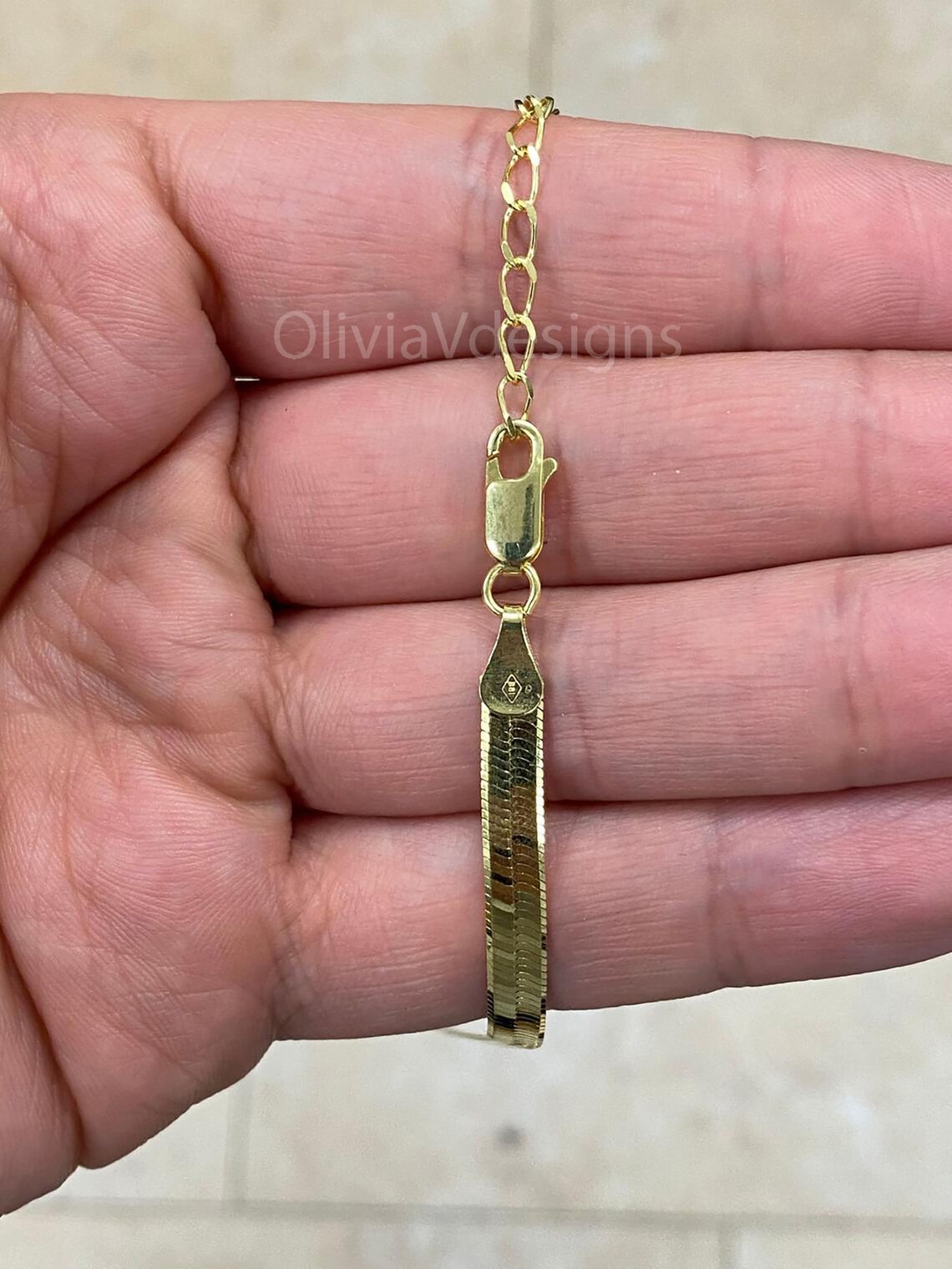 Adjustable Herringbone Chain 12.5'' Extension 4.5mm Etsy UK