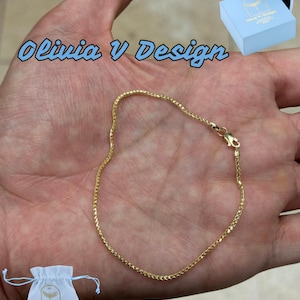 10K Yellow Gold Diamond Cut Franco Wheat Bracelet - 8 Inch