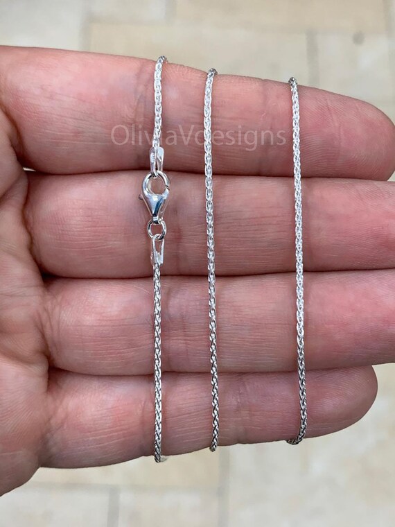 1mm 2024 silver chain