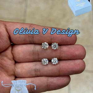 IGI Certified 2.00 Carat Lab Grown Diamond Studs: 14k Gold Screw Back Earrings
