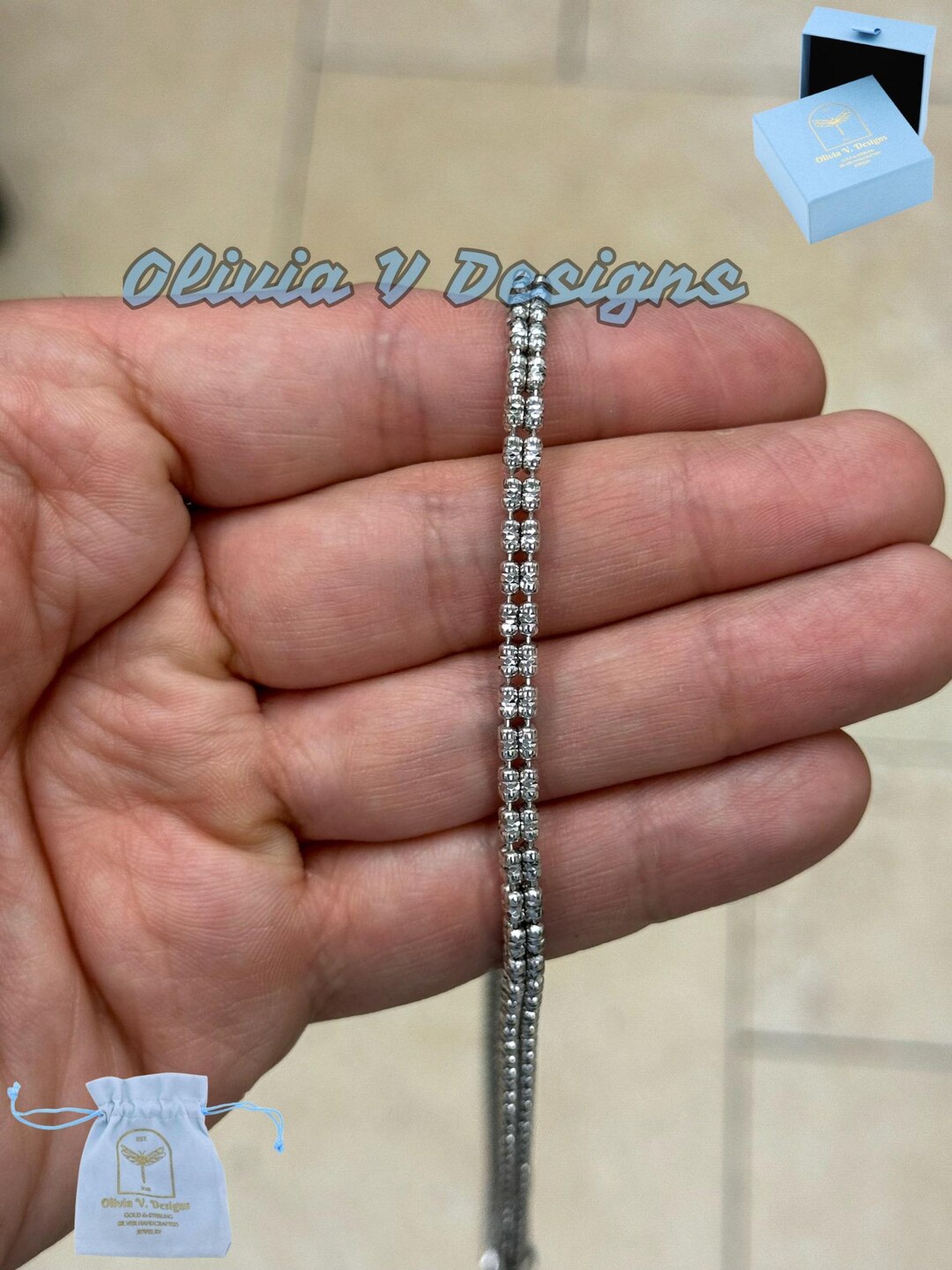 4mm Diamond-cut Ice Link Chain Rhodium Sterling Silver 925 Italy All ...