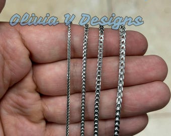 Cadena Franco de plata esterlina italiana - Plata maciza 925 - PLUX